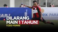 Berita video Komdis PSSI menjelaskan alasan pemain Persipura Jayapura, Todd Ferre, disanksi berat larangan bermain selama 1 tahun.