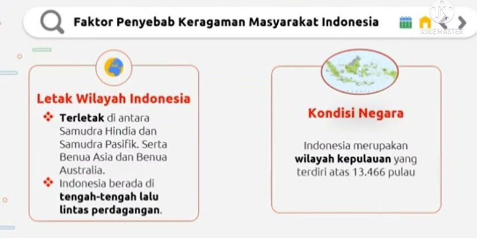 Berikut yang bukan merupakan faktor yang menyebabkan keberagaman di Indonesia adalah