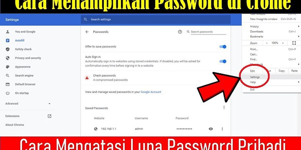 Cara melihat password di Opera Mini android