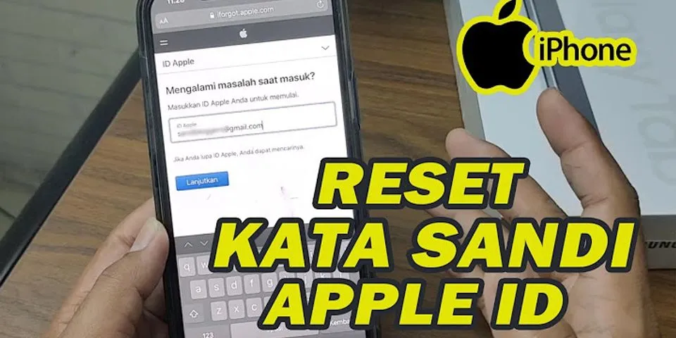Cara Reset Apple ID