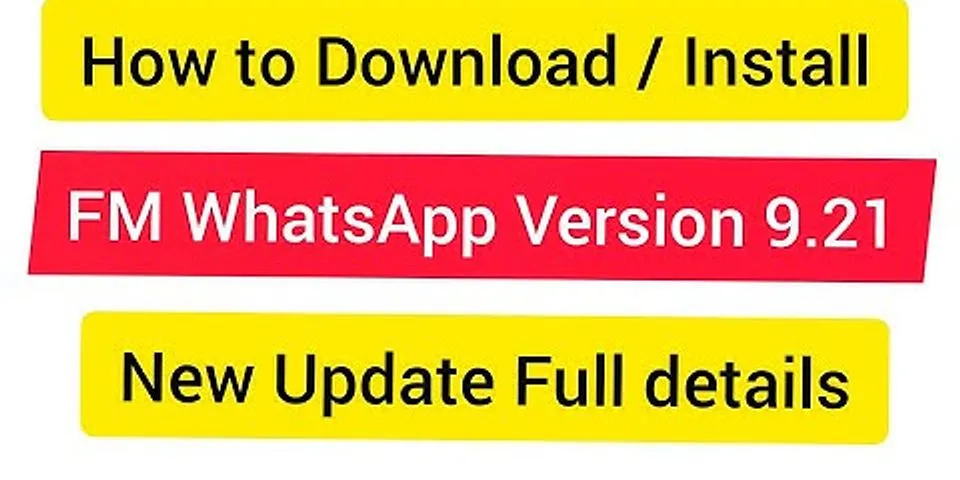 FM WhatsApp 8.95 download