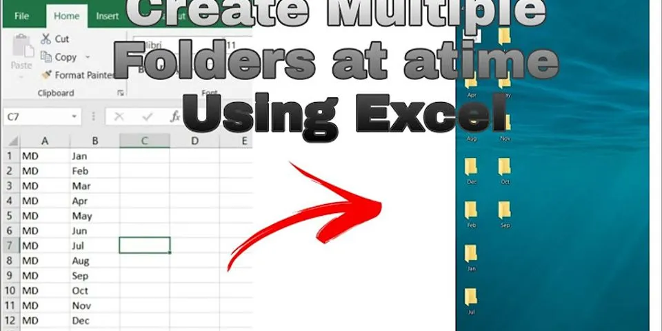 How do I create multiple folders in Excel on a Mac?