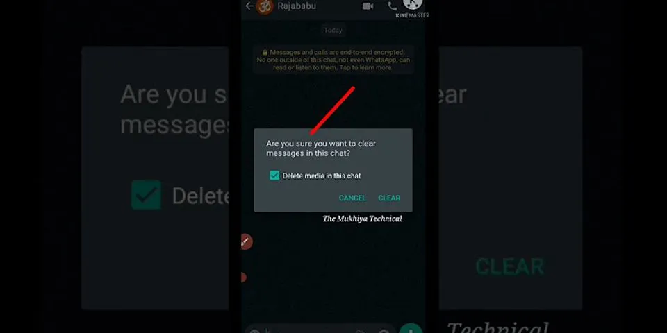 How to clear WhatsApp chat without deleting media