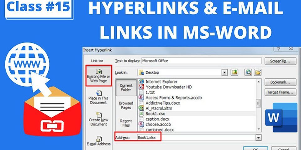 How to link an email in Word