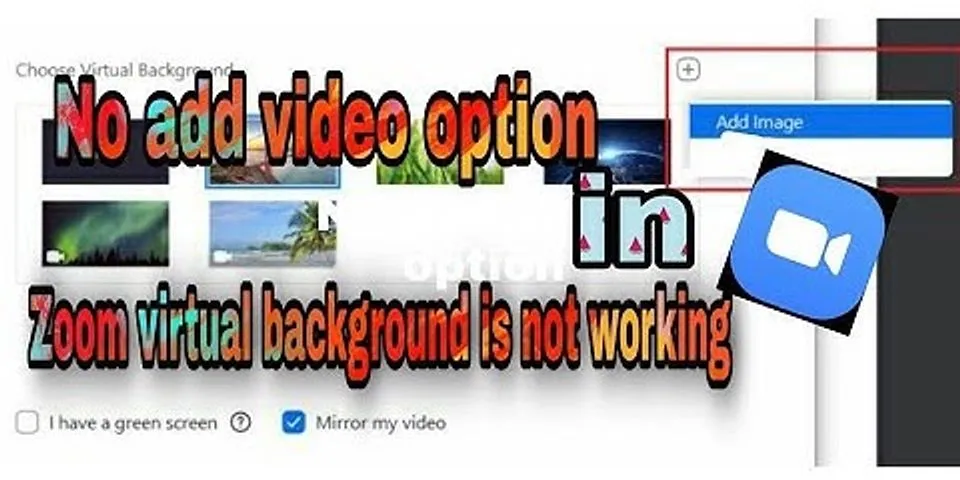 Kenapa tidak ada add video di virtual background Zoom?