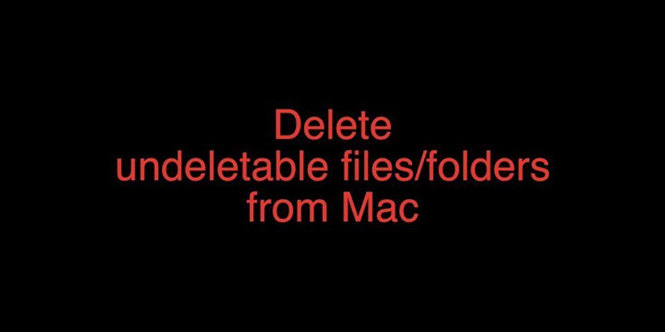 Mac cannot delete file from external hard drive