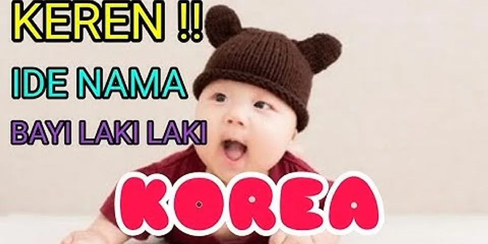 Nama bayi laki-laki Korea Indonesia