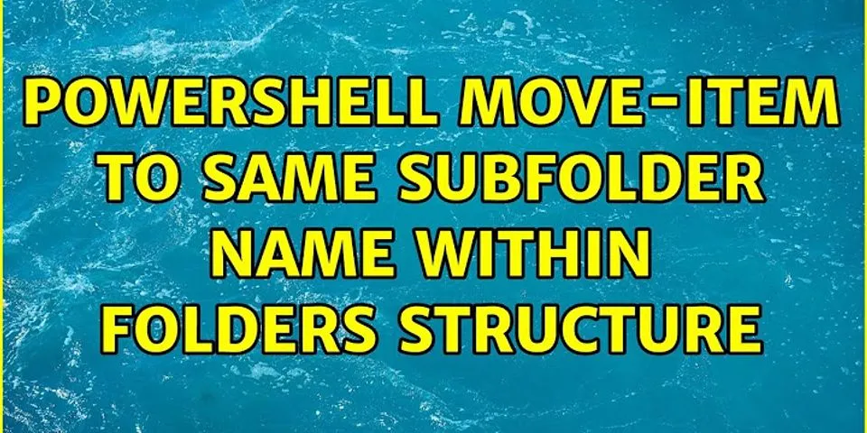 PowerShell move file to folder with same name