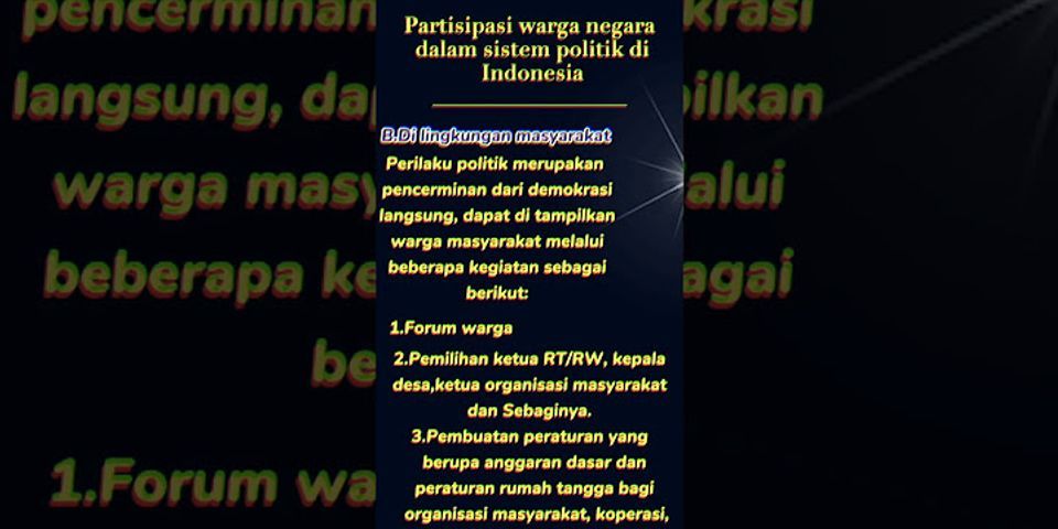 Sebutkan apa saja partisipasi masyarakat dalam sistem politik di Indonesia di bidang ekonomi?
