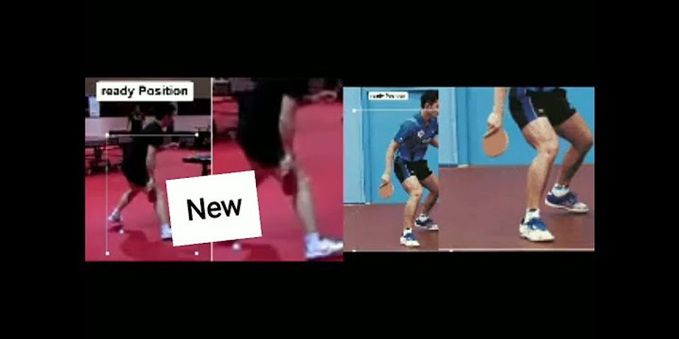 Sikap kaki pada tahap persiapan teknik servis forehand topspin dengan posisi kaki