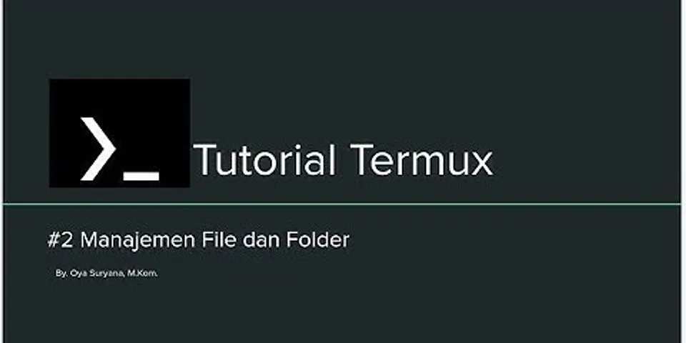 Untuk menghapus file atau folder yang tidak digunakan lagi dapat menggunakan perintah