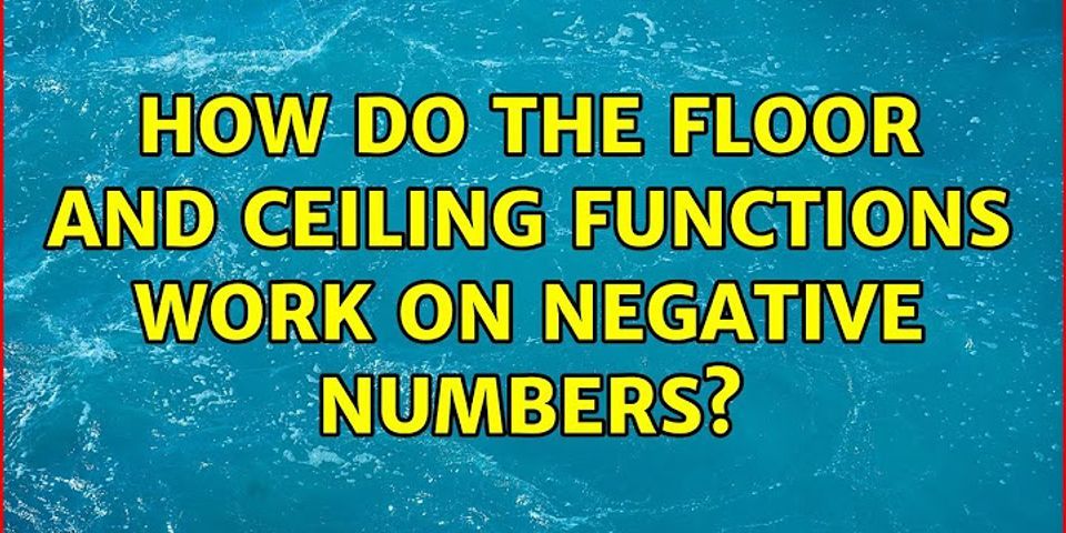 What is negative number floor?